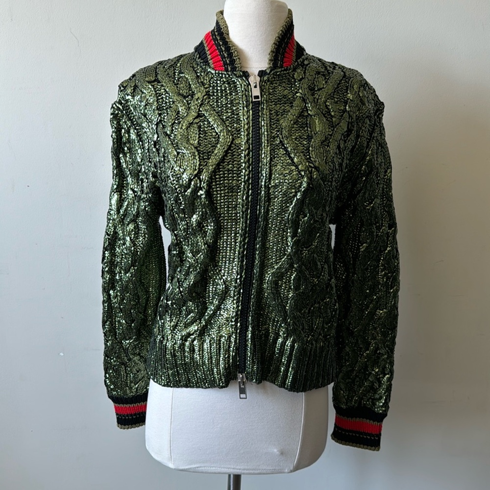 Ermanno Scervino made in Italy sweater/ zip up cardigan